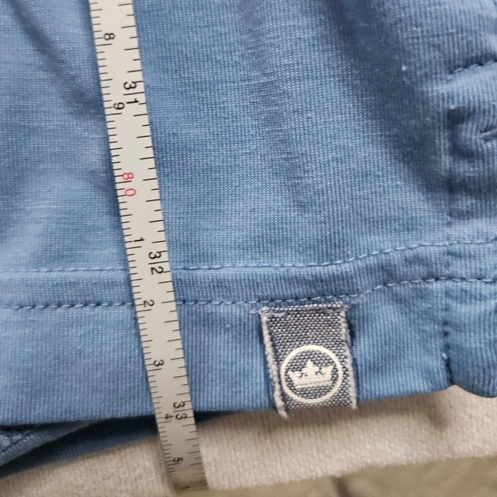 Peter Millar Polo Shirt Mens L Blue Coast Performance Stretch Golf Crown Sport - Picture 8 of 8